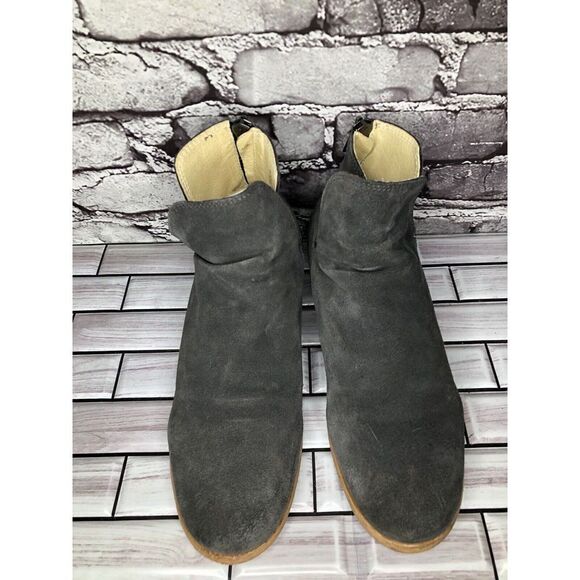 Shoe The Bear Dark Grey Suede Casual Back Zip Heel Boots Women Sz 41EU/10.5M US - Picture 5 of 16